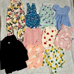 Lot of NEW Old Navy baby girls clothes size 18-24 months
